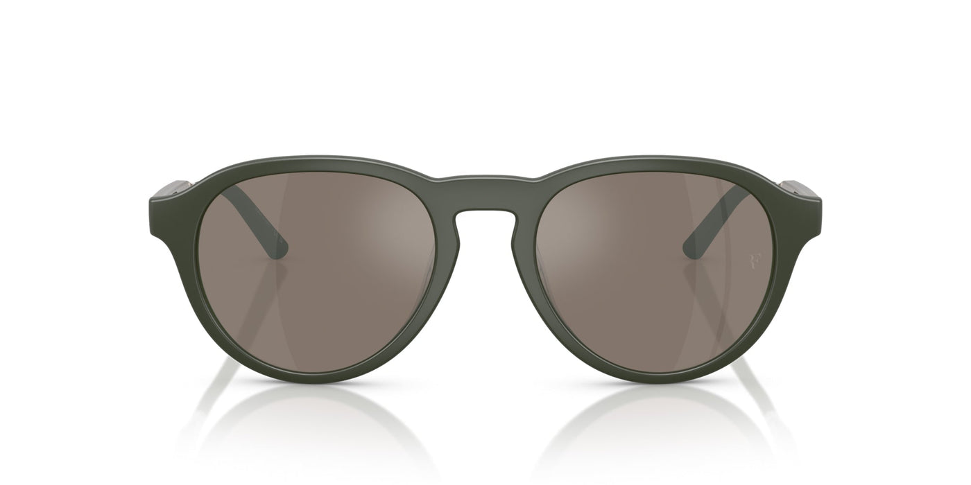 Oliver Peoples R-8 OV5557SU Semi-Matt Green Smoke/Sierra Flash Mirror #colour_semi-matt-green-smoke-sierra-flash-mirror