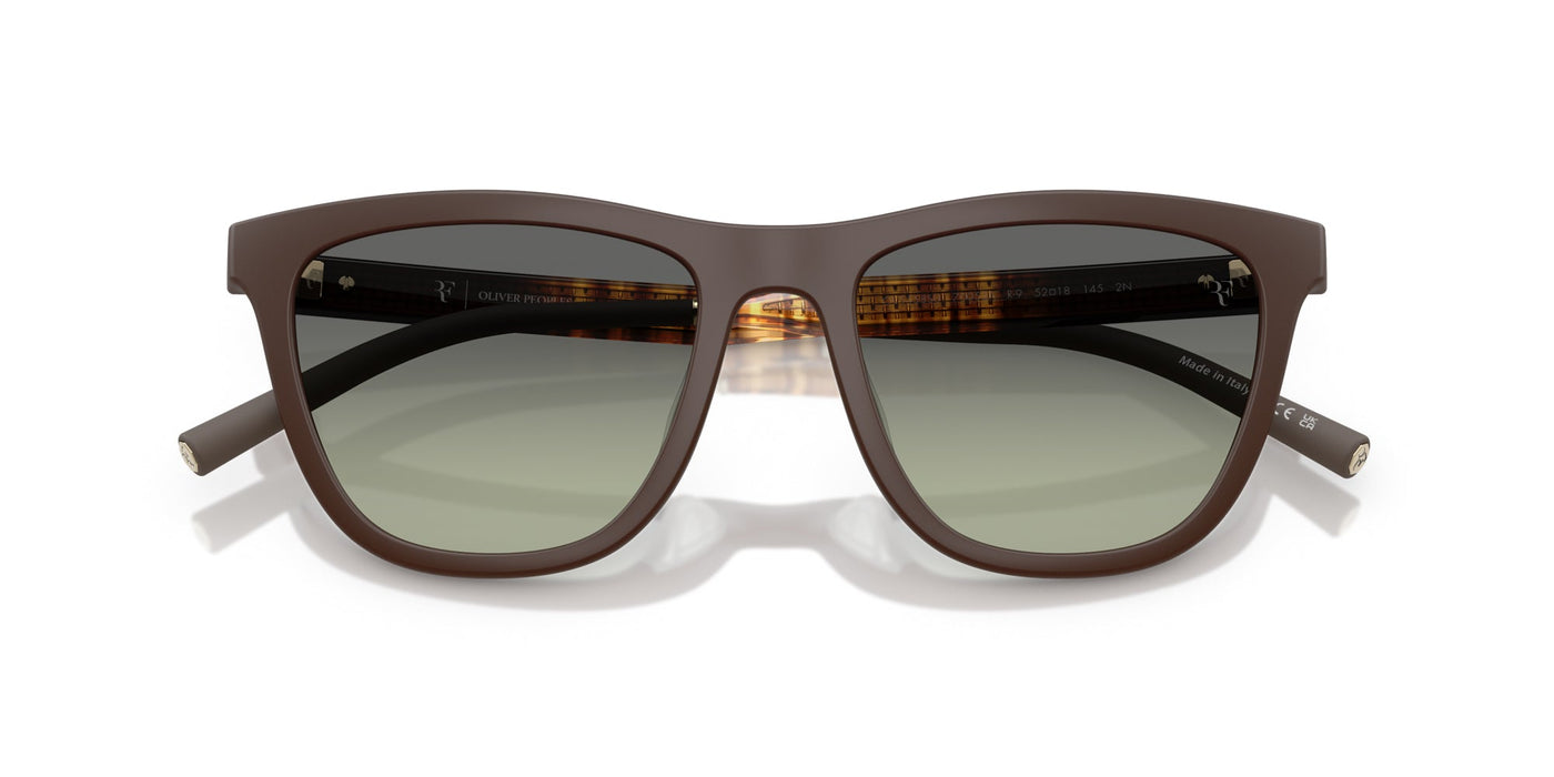 Oliver Peoples R-9 OV5558SU Semi-Matt Umber/Forest Gradient #colour_semi-matt-umber-forest-gradient