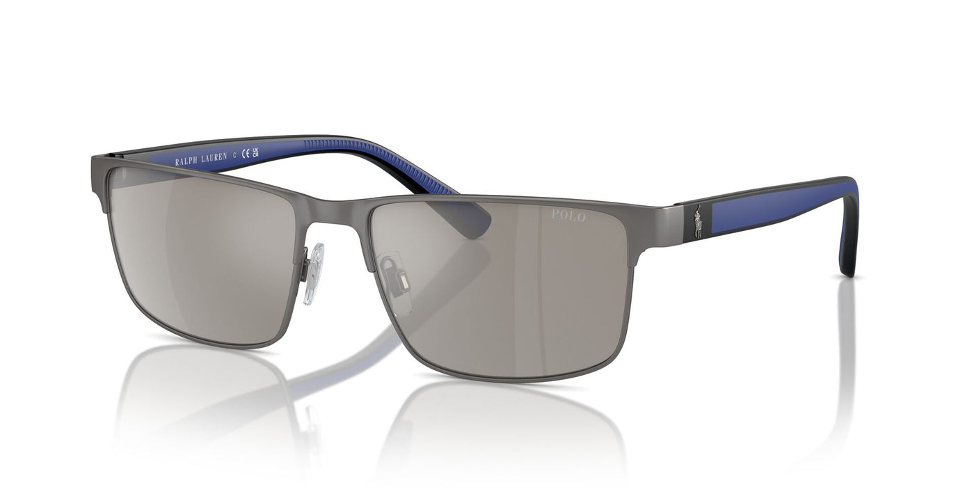 Polo Ralph Lauren PH3155 Matte Gunmetal/Light Grey Silver Mirror #colour_matte-gunmetal-light-grey-silver-mirror