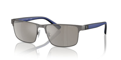 Polo Ralph Lauren PH3155 Matte Gunmetal/Light Grey Silver Mirror #colour_matte-gunmetal-light-grey-silver-mirror