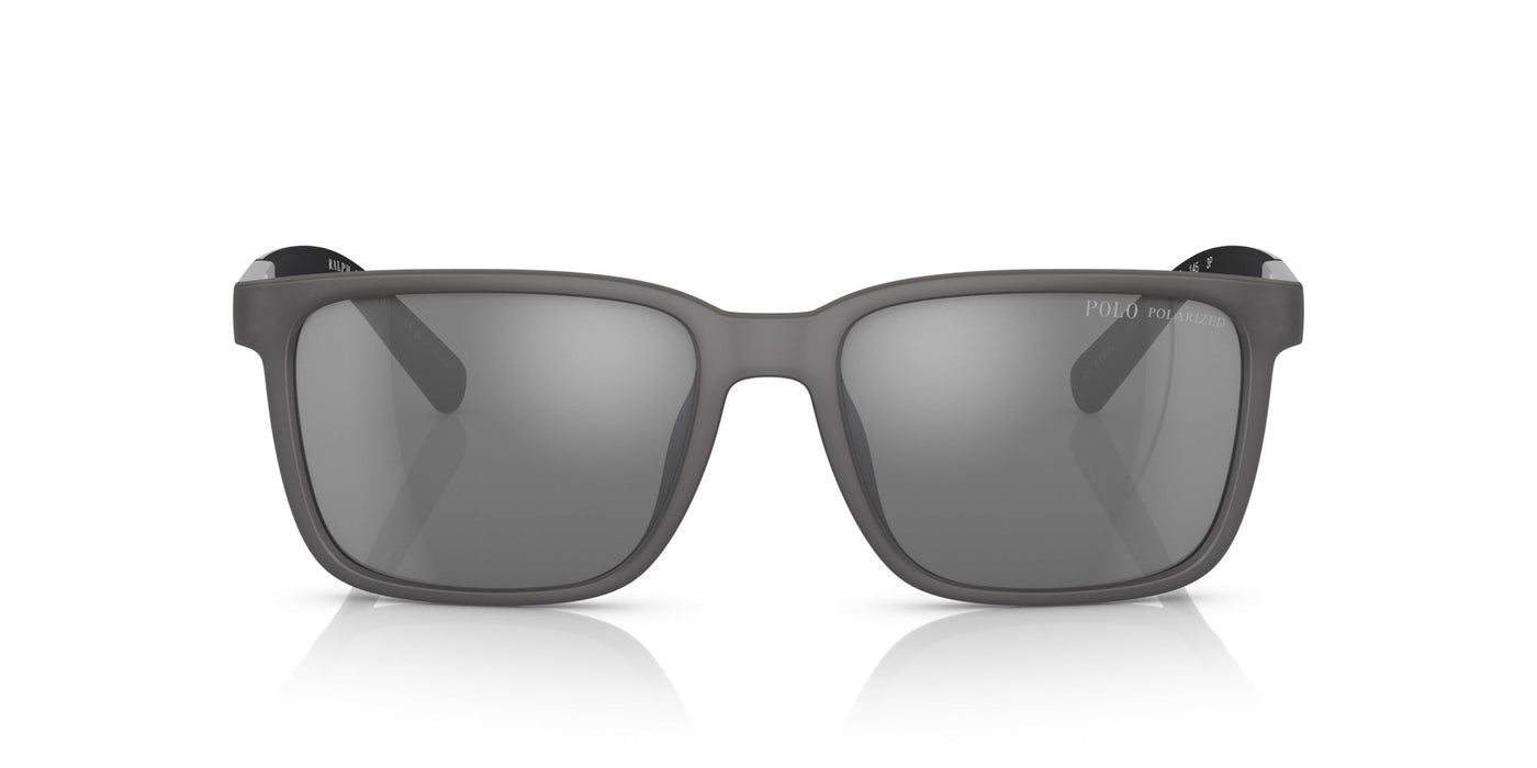 Polo Ralph Lauren PH4189U Matte Transparent Grey/Grey Silver Polarised Mirror #colour_matte-transparent-grey-grey-silver-polarised-mirror