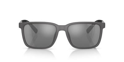 Polo Ralph Lauren PH4189U Matte Transparent Grey/Grey Silver Polarised Mirror #colour_matte-transparent-grey-grey-silver-polarised-mirror