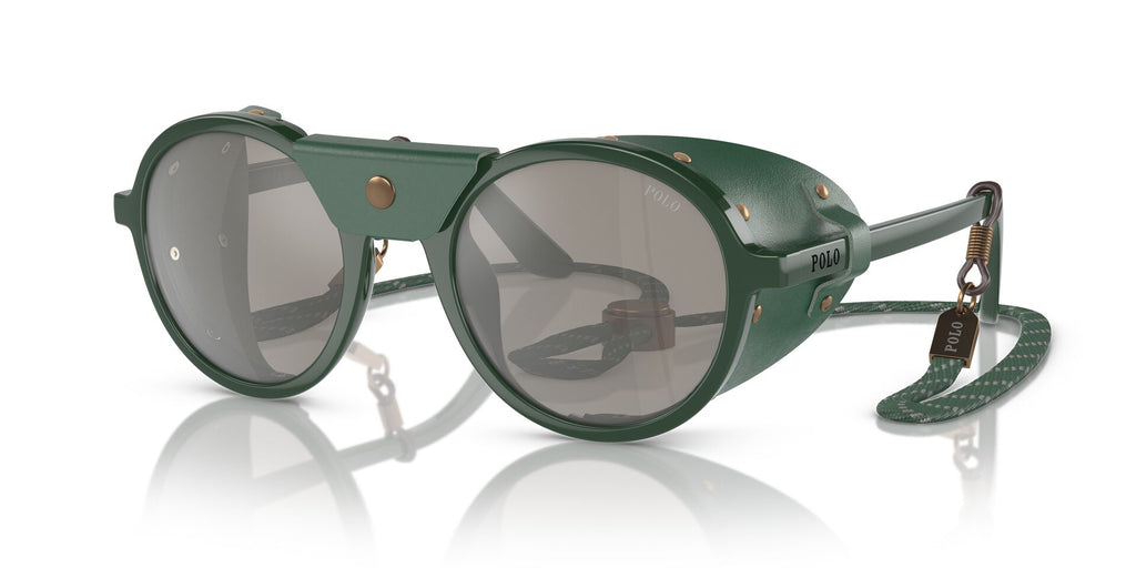 Polo Ralph Lauren PH4216QU Shiny Green/Light Grey Silver Mirror #colour_shiny-green-light-grey-silver-mirror