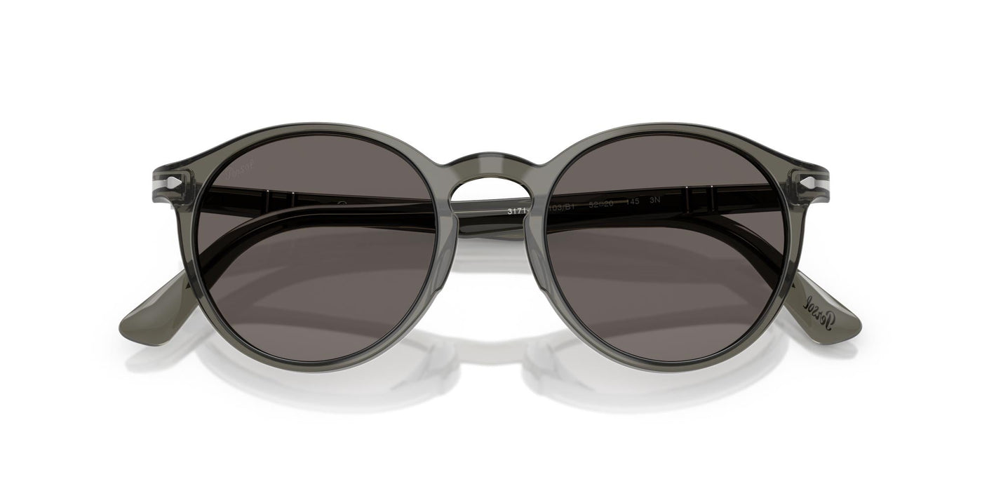 Persol PO3171S Taupe Grey Transparent/Dark Grey #colour_taupe-grey-transparent-dark-grey