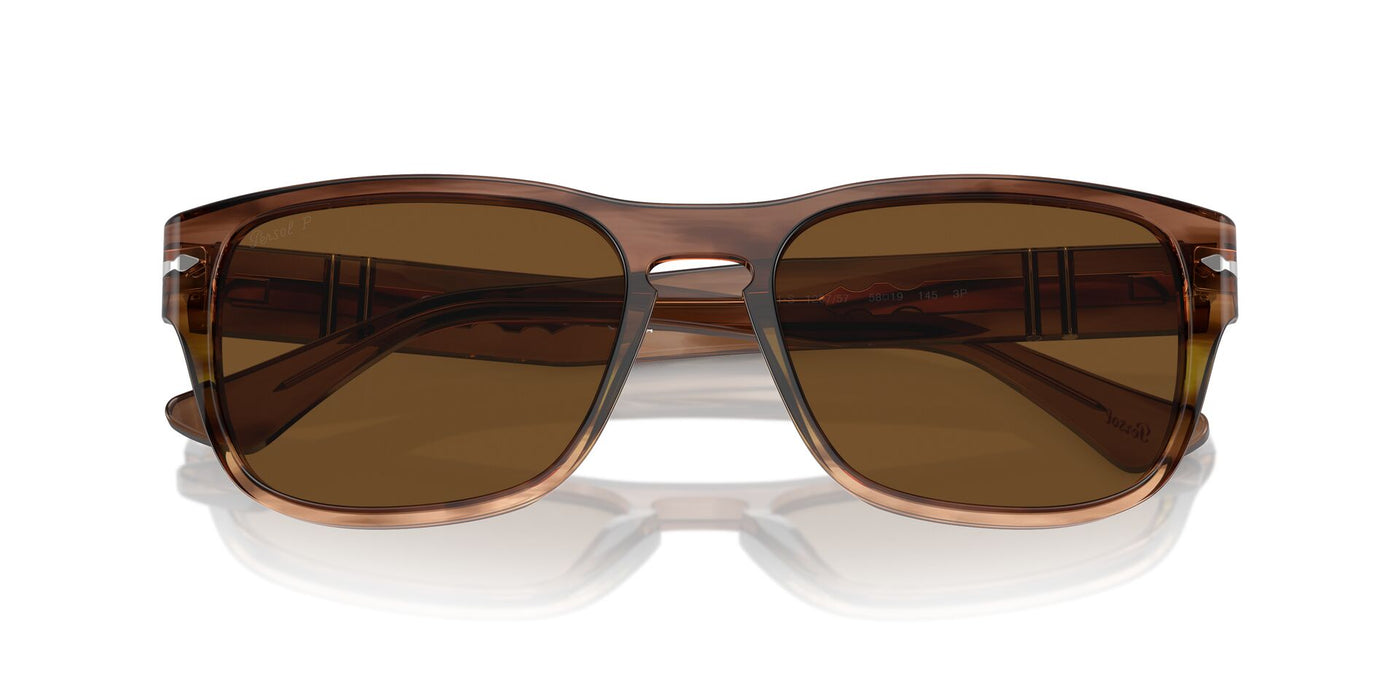 Persol PO3341S Striped Brown Green/Brown Polarised #colour_striped-brown-green-brown-polarised