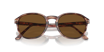 Persol PO3343S Striped Bordeaux/Brown Polarised #colour_striped-bordeaux-brown-polarised