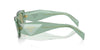 Prada SPR17W Transparent Sage/Green Internal Silver Mirror #colour_transparent-sage-green-internal-silver-mirror