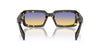 Prada SPR27Z Black Malt Tortoise/Clear Fifty Yellow Dark Blue #colour_black-malt-tortoise-clear-fifty-yellow-dark-blue