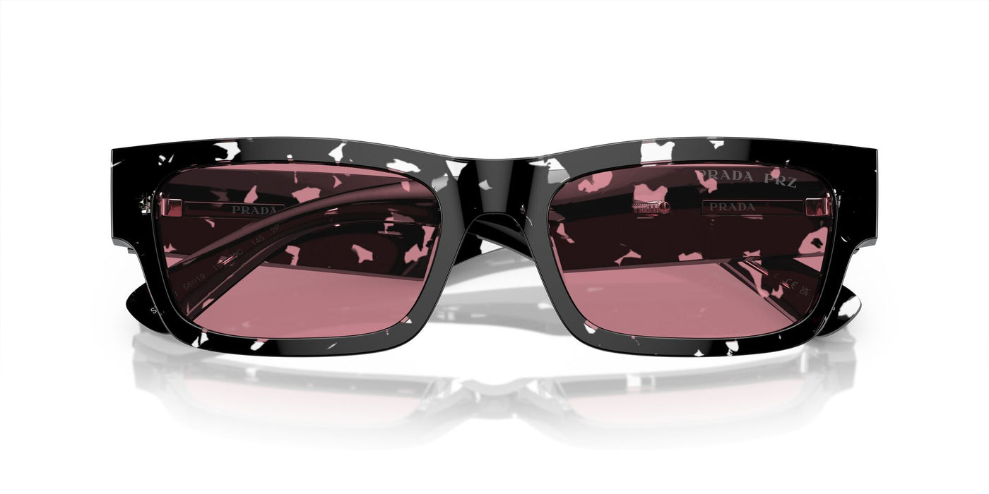 Prada SPR A03 Havana Black Transparent/Red Brown Crystal #colour_havana-black-transparent-red-brown-crystal