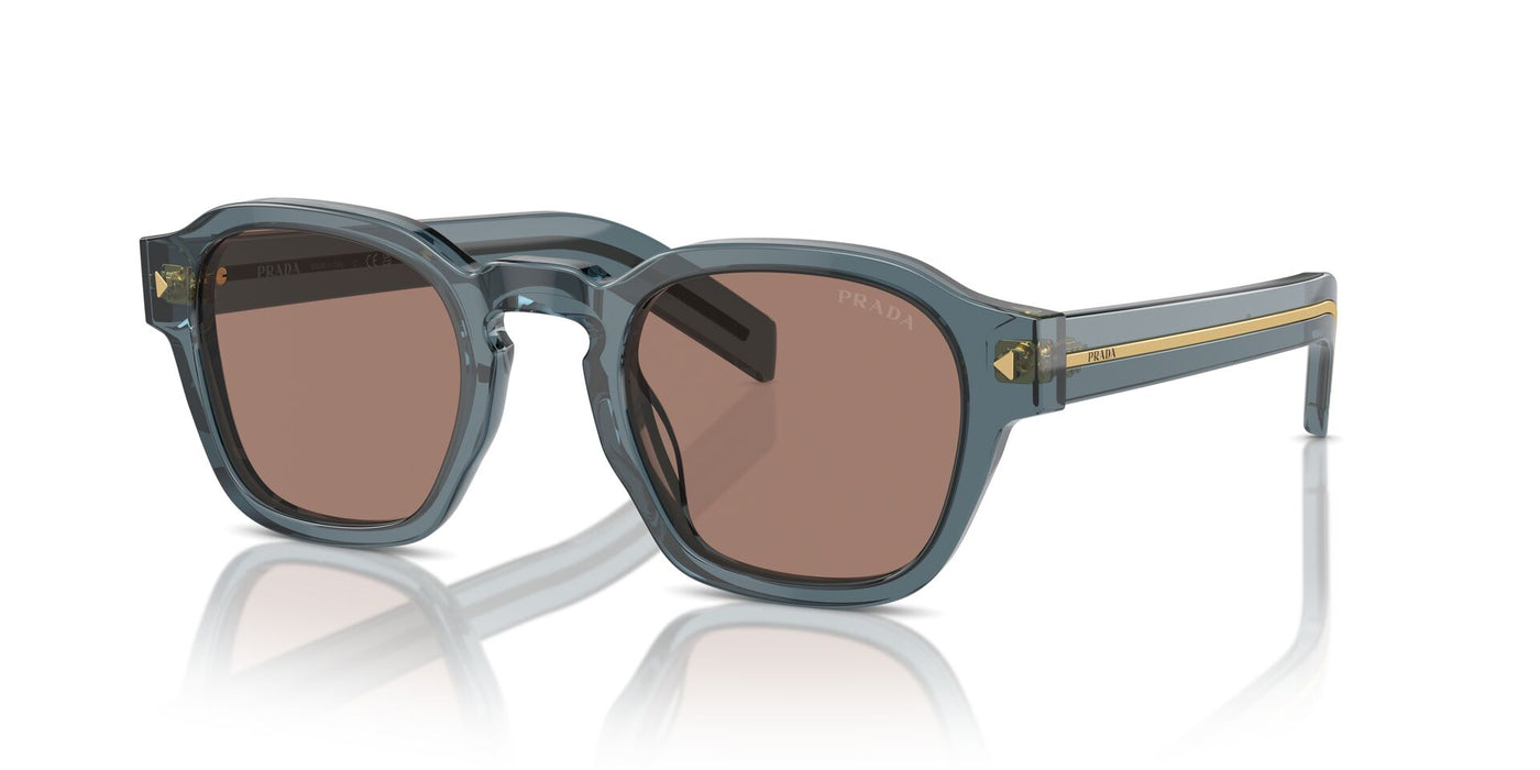 Prada SPR A16 Transparent Ocean/Brown Internal Grey Mirror #colour_transparent-ocean-brown-internal-grey-mirror