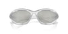 Prada SPR A23 Frosted Crystal/Clear Silver 80 Mirror #colour_frosted-crystal-clear-silver-80-mirror