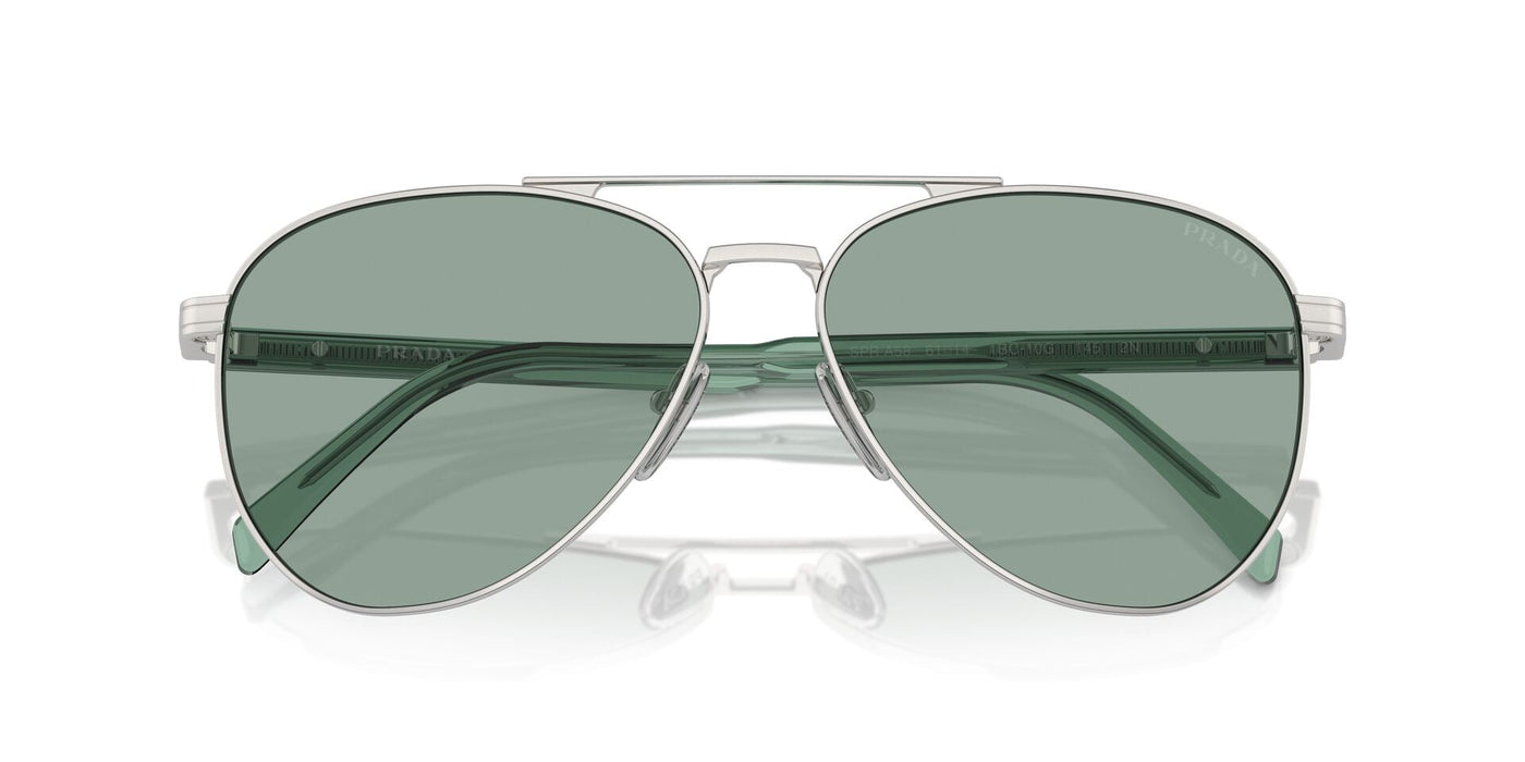 Prada SPR A58 Silver/Petrol Green #colour_silver-petrol-green