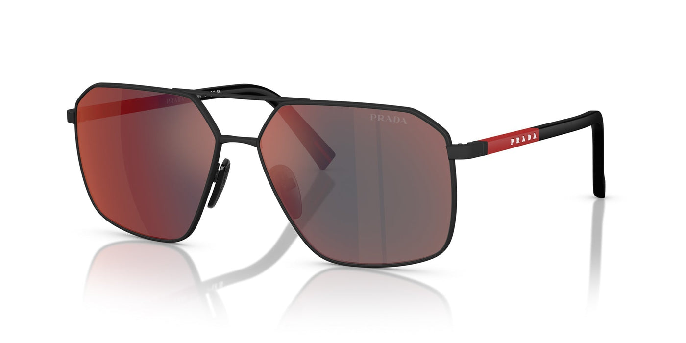 Prada Linea Rossa SPS A50 Black Rubber/Dark Grey Blue/Red Mirror #colour_black-rubber-dark-grey-blue-red-mirror