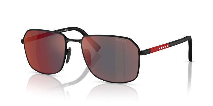 プラダ　PRADA サングラス　レッド　SPR24H Prada Linea Rossa SPS A51 Rectangle Sunglasses | Maverick & Wolf