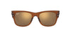 Ray-Ban Mega Wayfarer RB0840S Transparent Brown/Light Brown Mirror Gold #colour_transparent-brown-light-brown-mirror-gold