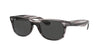 Ray-Ban New Wayfarer RB2132 - Small Striped Grey/Dark Grey #colour_striped-grey-dark-grey