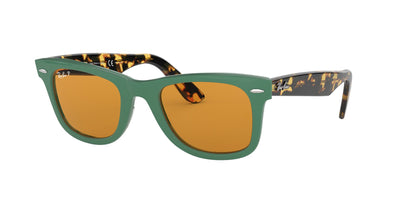 Ray-Ban Original Wayfarer RB2140 - Medium Green/Yellow Polarised #colour_green-yellow-polarised