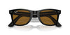 Ray-Ban Original Wayfarer RB2140 - Medium Black On Transparent/Brown #colour_black-on-transparent-brown