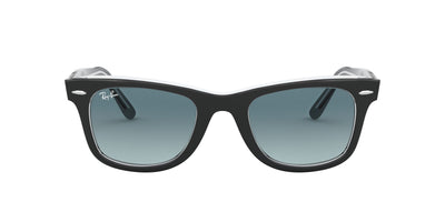 Ray-Ban Original Wayfarer RB2140 - Medium Black On Transparent/Blue Gradient #colour_black-on-transparent-blue-gradient