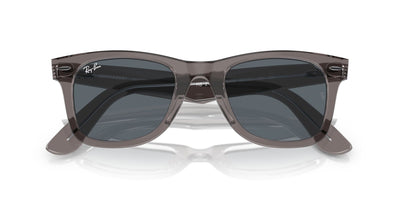 Ray-Ban Original Wayfarer RB2140 - Medium Grey On Transparent/Blue #colour_grey-on-transparent-blue