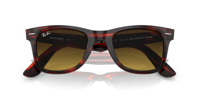 Ray-Ban Original Wayfarer RB2140 - Medium Striped Red/Brown Gradient #colour_striped-red-brown-gradient