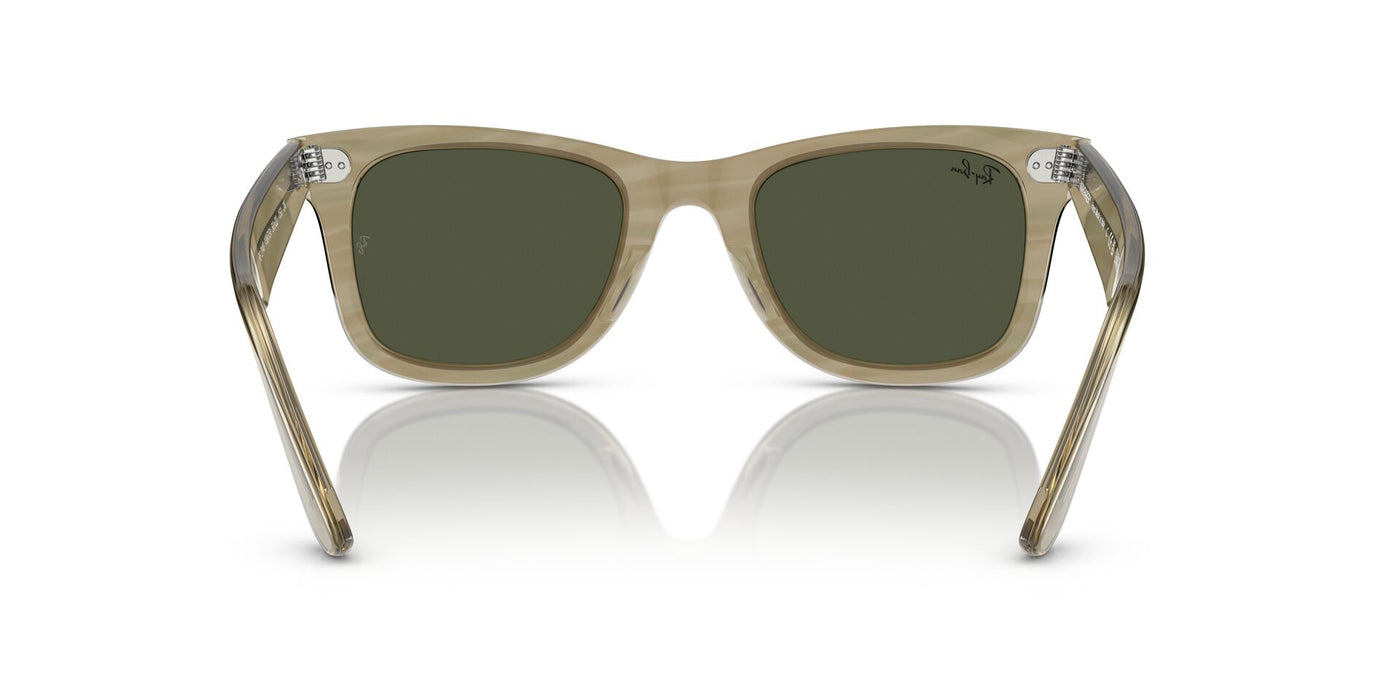 Ray-Ban Original Wayfarer RB2140 - Medium Photo Striped Grey/Green #colour_photo-striped-grey-green