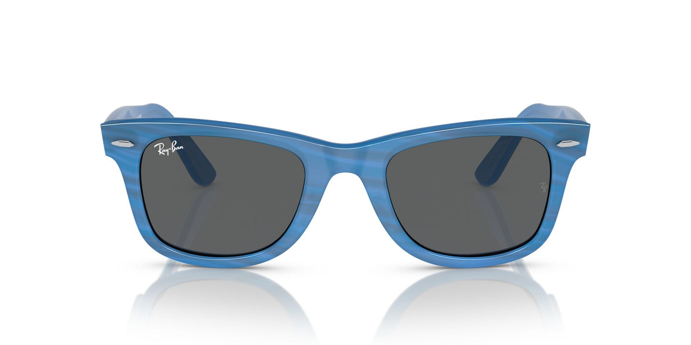 Ray-Ban Original Wayfarer RB2140 - Medium Photo Striped Blue/Dark Grey #colour_photo-striped-blue-dark-grey