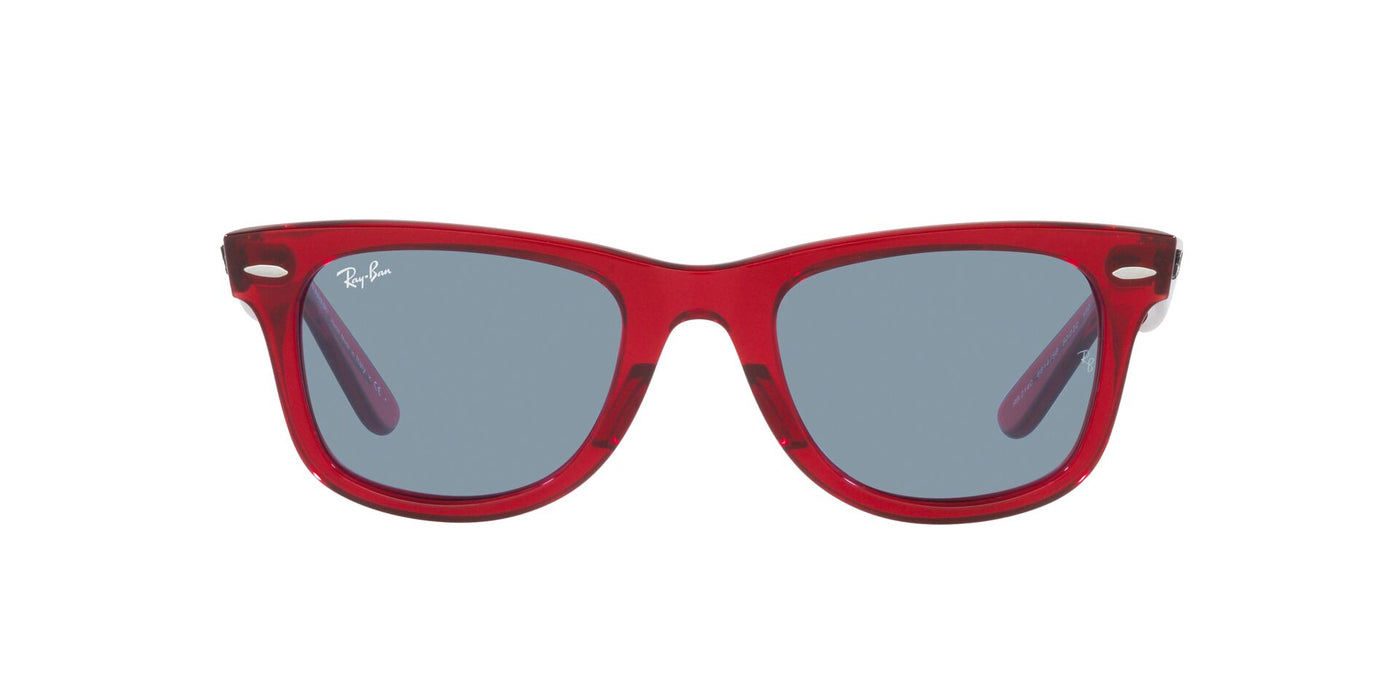 Ray-Ban Original Wayfarer RB2140 - Medium Transparent Red/Blue #colour_transparent-red-blue