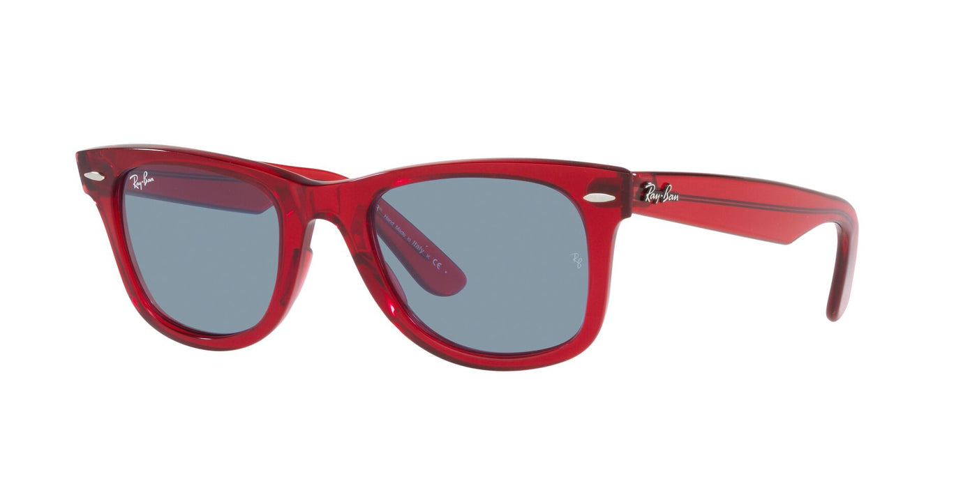 Ray-Ban Original Wayfarer RB2140 - Medium Transparent Red/Blue #colour_transparent-red-blue