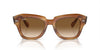 Ray-Ban State Street RB2186 Striped Brown/Clear-Brown #colour_striped-brown-clear-brown