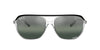 Ray-Ban Bill One RB2205 Black On Transparent/Silver-Blue Polarised #colour_black-on-transparent-silver-blue-polarised