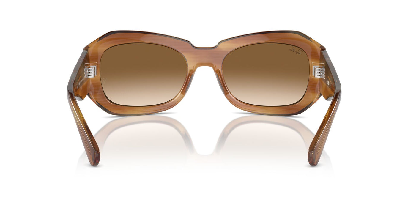 Ray-Ban Beate RB2212 Striped Brown/Clear-Brown #colour_striped-brown-clear-brown