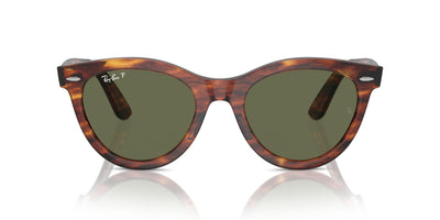 Ray-Ban Wayfarer Way RB2241 Striped Havana/Green Polarised #colour_striped-havana-green-polarised