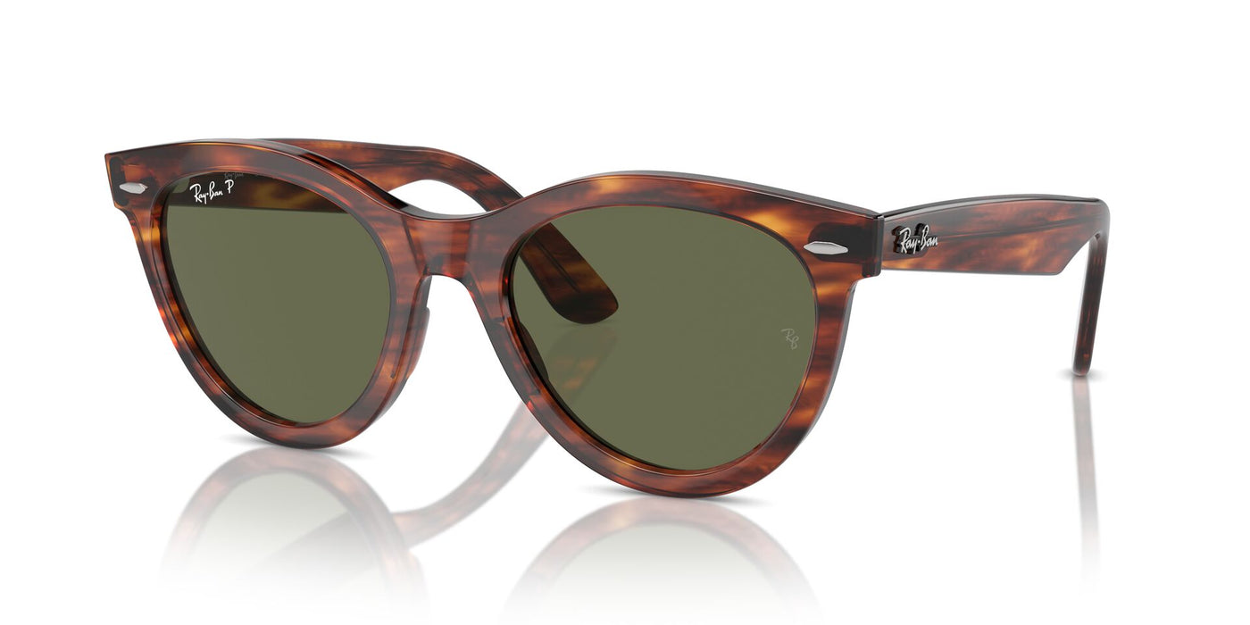 Ray-Ban Wayfarer Way RB2241 Striped Havana/Green Polarised #colour_striped-havana-green-polarised