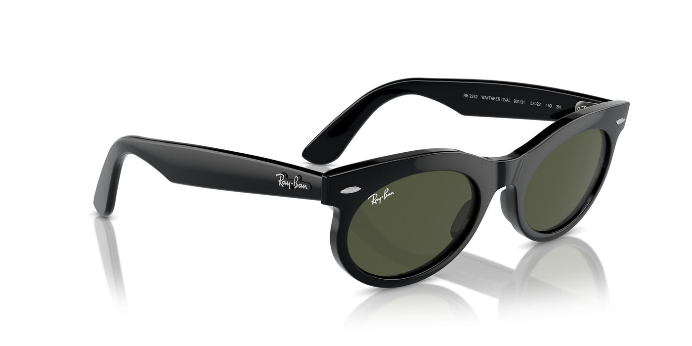 Ray-Ban Wayfarer Oval RB2242 Black/Green #colour_black-green