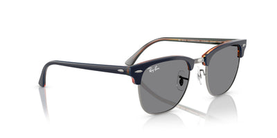 Ray-Ban Clubmaster RB3016 Blue on Havana-Gunmetal/Dark Grey #colour_blue-on-havana-gunmetal-dark-grey