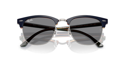 Ray-Ban Clubmaster RB3016 Blue on Havana-Gunmetal/Dark Grey #colour_blue-on-havana-gunmetal-dark-grey