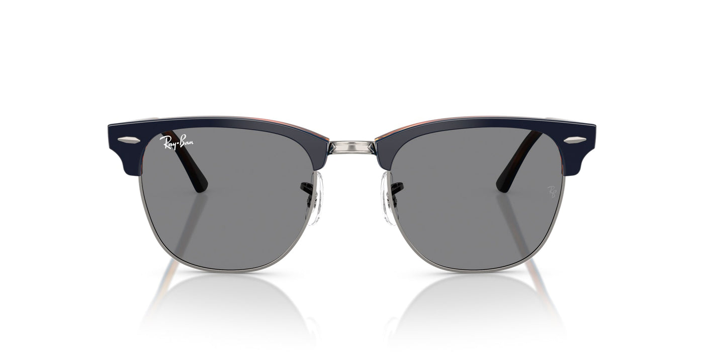 Ray-Ban Clubmaster RB3016 Blue on Havana-Gunmetal/Dark Grey #colour_blue-on-havana-gunmetal-dark-grey