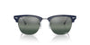 Ray-Ban Clubmaster RB3016 Blue On Silver/Silver-Blue Polarised #colour_blue-on-silver-silver-blue-polarised