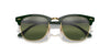 Ray-Ban Clubmaster RB3016 Green On Gold/Silver-Green Polarised #colour_green-on-gold-silver-green-polarised