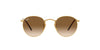 Ray-Ban Round Metal RB3447 - Small Gold/Clear Brown Gradient #colour_gold-clear-brown-gradient