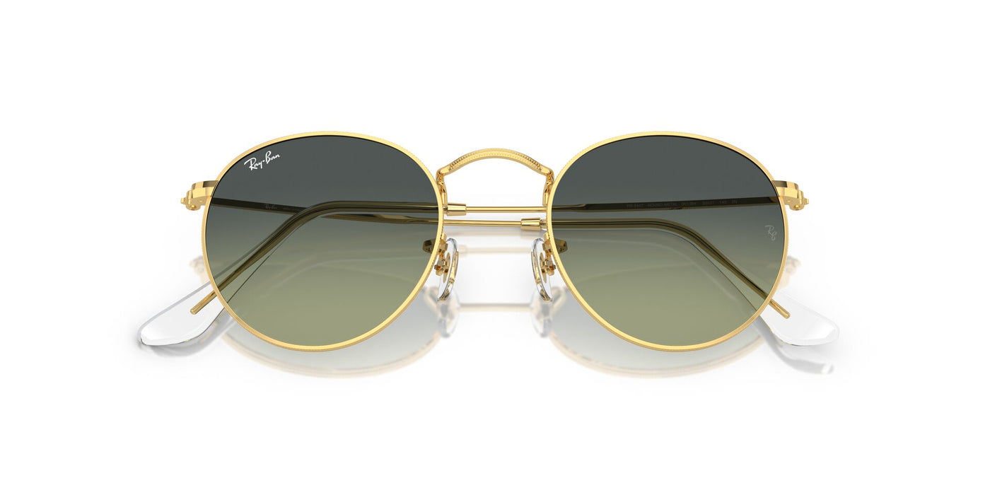 Ray-Ban Round Metal RB3447 - Medium Gold/Green Vintage #colour_gold-green-vintage