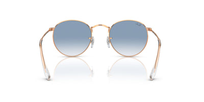 Ray-Ban Round Metal RB3447 - Medium Rose Gold/Clear-Blue #colour_rose-gold-clear-blue