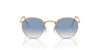 Ray-Ban Round Metal RB3447 - Medium Rose Gold/Clear-Blue #colour_rose-gold-clear-blue