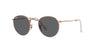 Ray-Ban Round Metal RB3447 - Medium Rose Gold/Dark Grey #colour_rose-gold-dark-grey