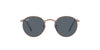 Ray-Ban Round Metal RB3447 - Medium Rose Gold/Blue #colour_rose-gold-blue