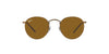 Ray-Ban Round Metal RB3447 Antique Gold/Brown #colour_antique-gold-brown