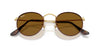 Ray-Ban Round Metal RB3447 - Medium#colour_matt-havana-on-matt-arista-gold-brown