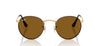 Ray-Ban Round Metal RB3447 - Medium#colour_matt-havana-on-matt-arista-gold-brown