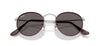 Ray-Ban Round Metal RB3447 - Medium#colour_matt-havana-on-matt-silver-dark-grey